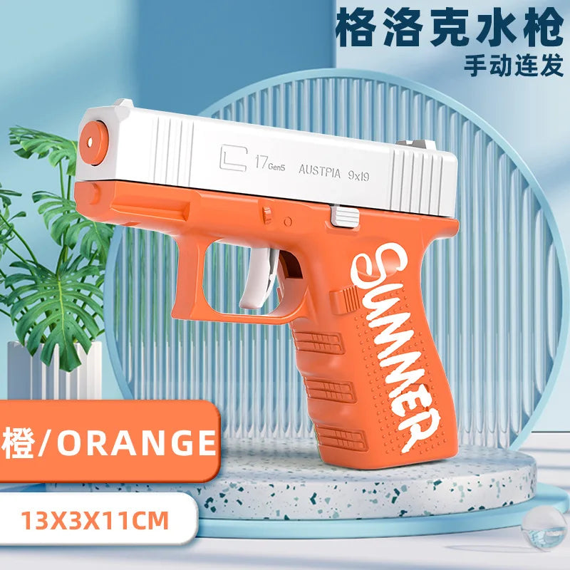 2024 New Summer Water Gun non Electric Pistol High-pressure Full Automatic Shooting Water Beach Toy Gun For kid Children  Adult