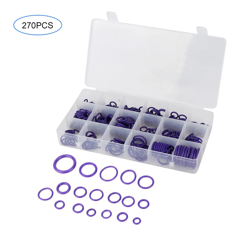 270Pcs a C System O Ring Seals Set Car Air Conditioner Automotive Vehicle Kit Accessory