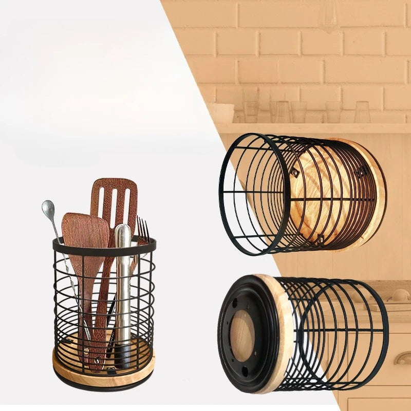 Kitchen storage basket  kitchen utensil storage rack counter table utensil storage basket