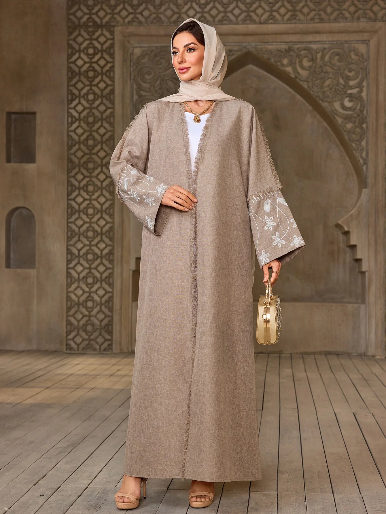 UNI Ramadan Eid Taseel Abaya Dubai Luxury Muslim Kimono Dress Kebaya Open Abayas For Women Marocain Robe Femme Musulmane