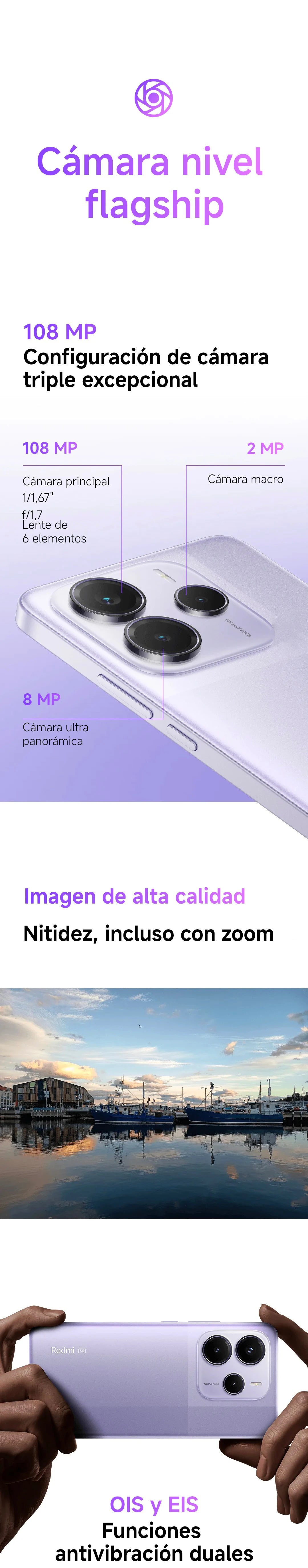 Xiaomi Redmi Note 14 5G European Version 8+256GB  Dimensity 7025-Ultra AMOLED Display 6.67" 120Hz 108MP Main Camera OIS 45W Charging, IP64, NFC