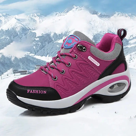 Ladies Sneakers Comfortable Breathable Platform Shoes Fashion Lace Up Female Casual Shoes for Women Outdoor Short Boots - Belvar