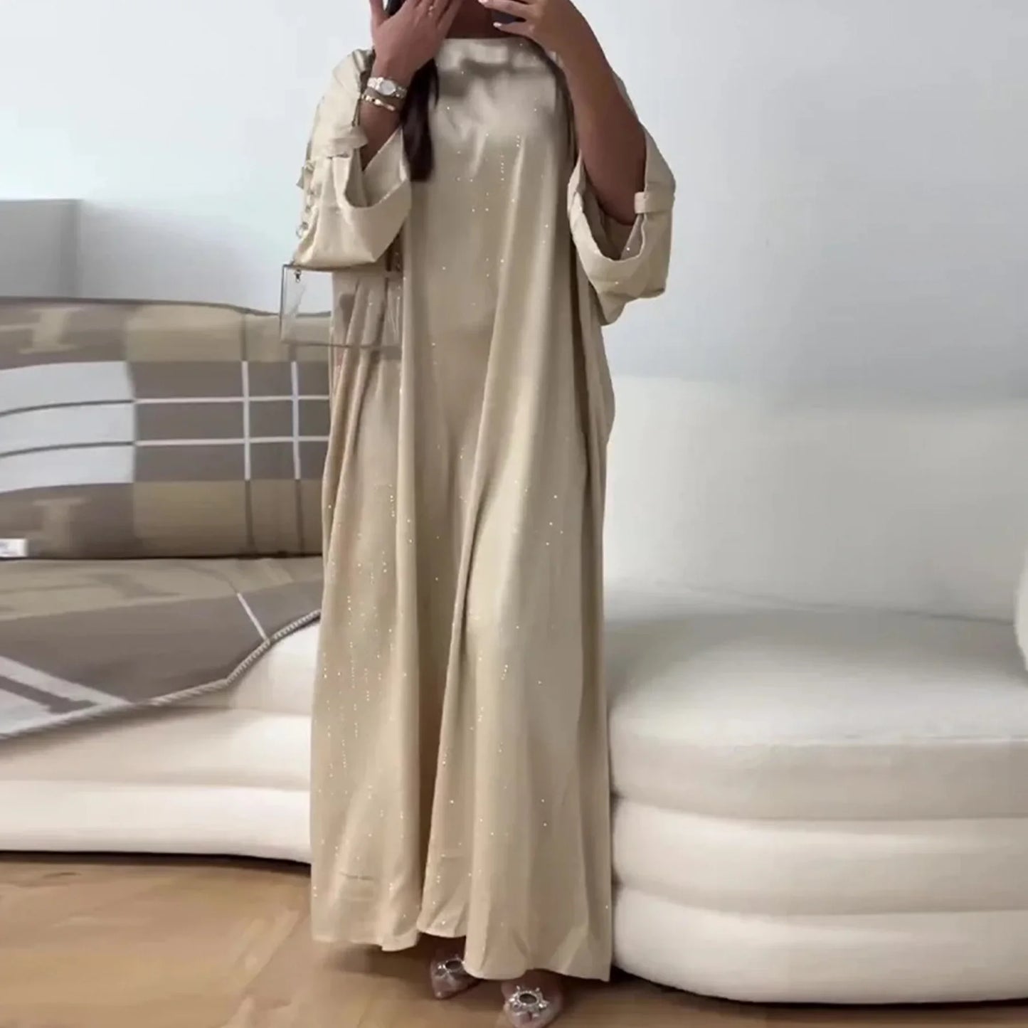 2025 Luxury Dubai Abaya Dress for Muslim Women Ramadan Eid Saudi Arabia Party Jalabiya Clothing Islamic Turkey Modest Long Robe