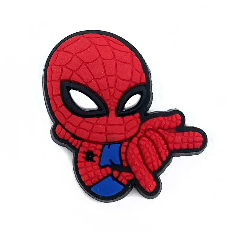 13pcs cute cartoon shoe charms for women men pvc funny superhero shoe accessories