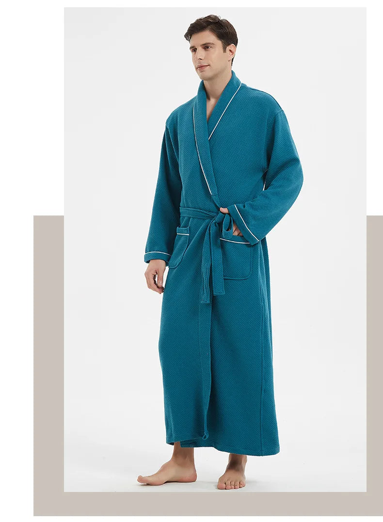 Women Bathrobe Cotton Thick Sleepwear Winter Warm Robe Dressing Gown Casual Long Sleeve Bathrobes Home Wear Clothes Kimono Robe