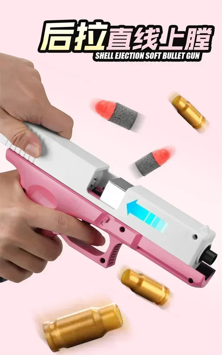 2025Newest Shell Ejecting  Airsoft Pistol Soft Bullet Toy Gun Weapon Children Armas Shoot Outdoor Game Boys gift