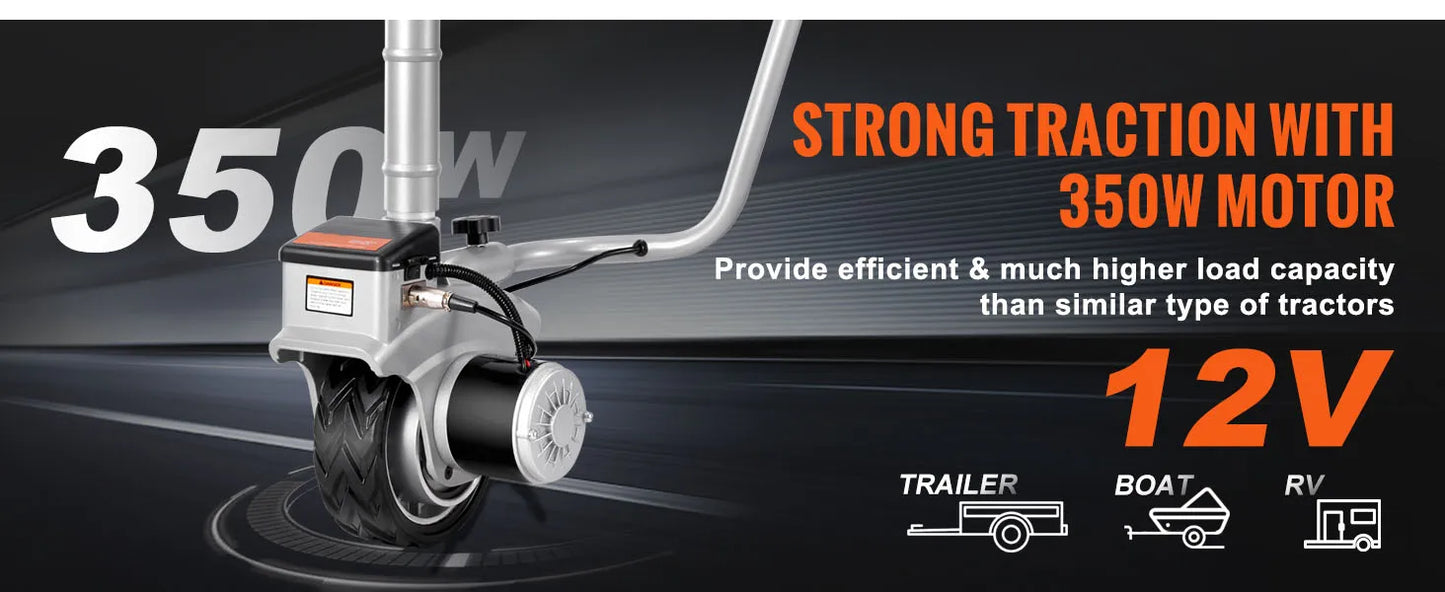 SucceBuy5000lbs Electric Trailer Dolly 12V Trailer Jockey Wheel with 22 ft/min Speed & Adjustable Height for Moving Caravan