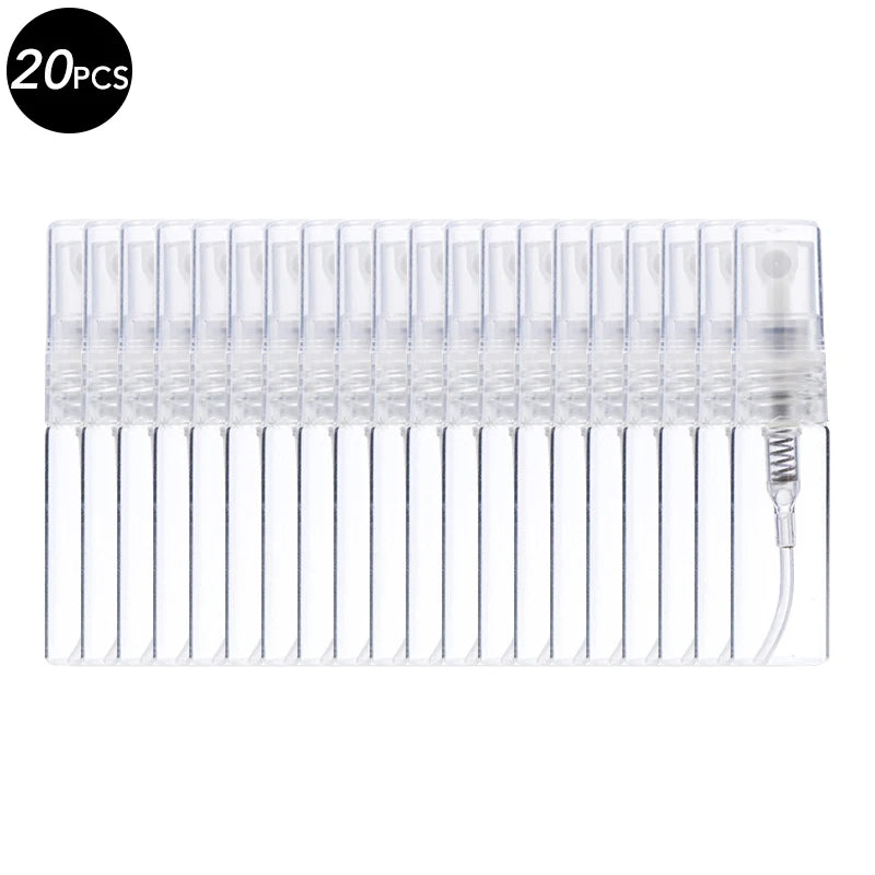 10/20/50PCS 3ml 5ml 10ml Perfume Refillable Spray Bottle Portable Glass Atomizer Container Small Sample With Dispenser Tool