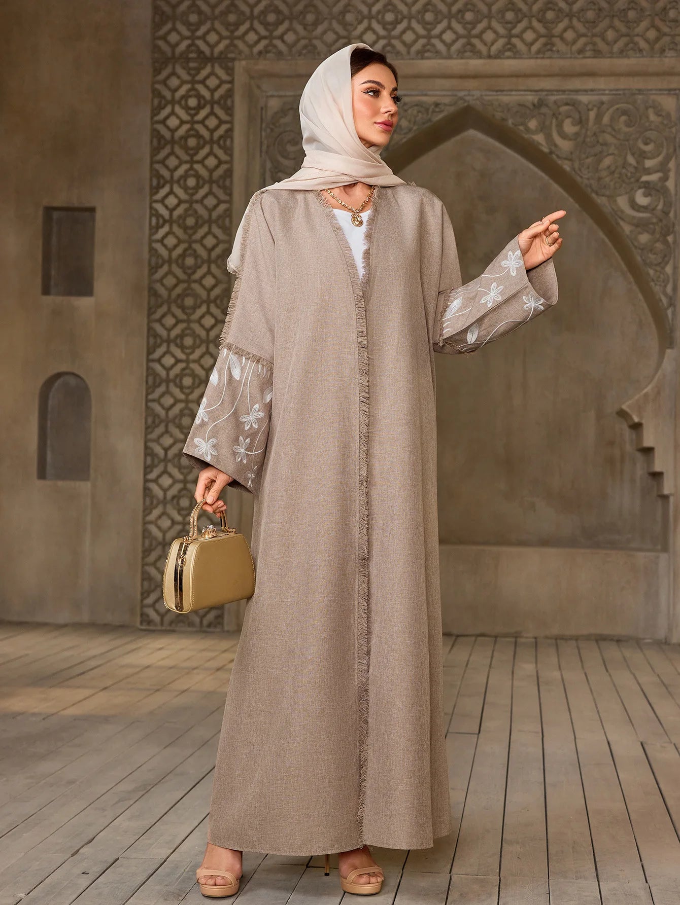 UNI Ramadan Eid Taseel Abaya Dubai Luxury Muslim Kimono Dress Kebaya Open Abayas For Women Marocain Robe Femme Musulmane