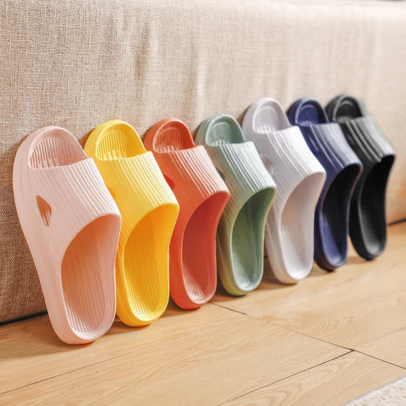 Slippers Female Comfortable Bathroom Living Room Non-Slip Home Hotel Hollow Couple Bathroom Soft Bottom Sandal Slippers