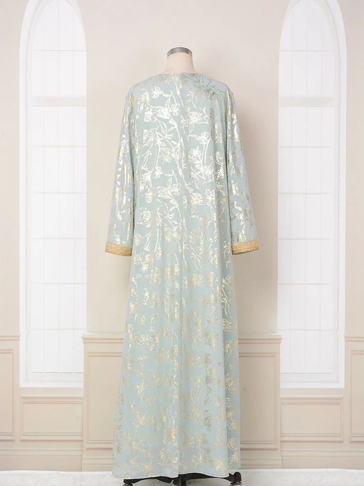 Women Dress Middle East Flower Fashion New Muslim Dubai Abaya Turkey Robes Fashion Abaya Moroccan Kaftan Vistidos Musulmana