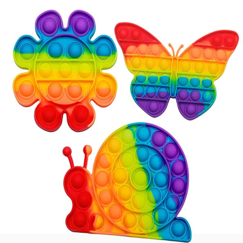 2023 Newest Silicone Rubber Anti Anxiety Stress Relief Push Pop Fidget Toys Squeeze The Toy For Kids Adults Special Needs