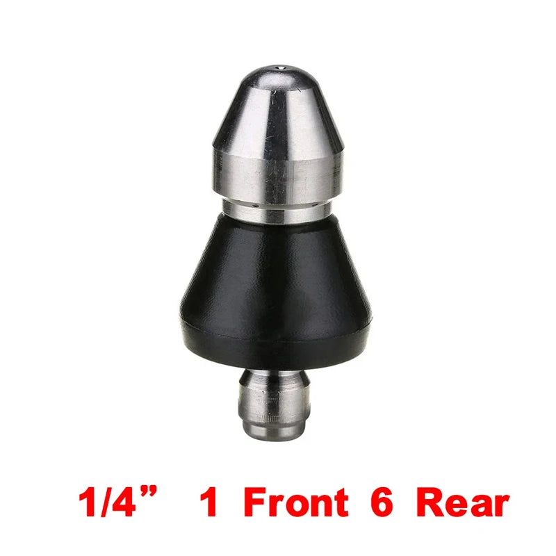 Sewer Cleaning Tool Pipe Unclogger Nozzle 1/4 Quick Connector Pressure Washer Sewer Jetter Nozzle for Drain Jetting Hose 5000PSI
