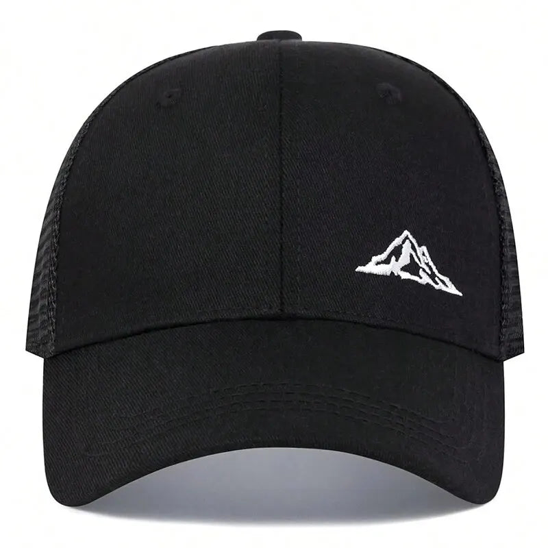 Unisex Mountain Range Embroidery Baseball Net Caps Spring and Summer Outdoor Adjustable Casual Hats Sunscreen Hat