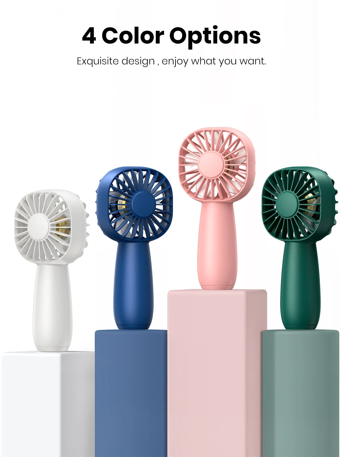 TOPK 1800mah Mini Portable fan,USB Electric Fan 3 Speeds rechargeable portable fan Eyelash hand fans for room Camping Supplies