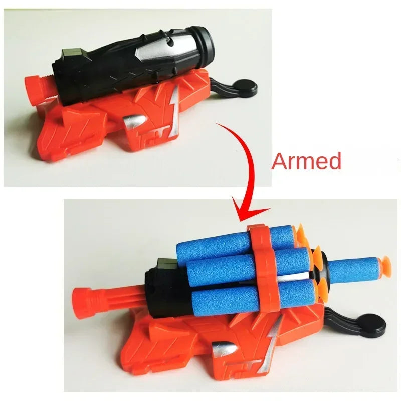 Soft Bullets Launcher Spray Wrist With Gloves Launching Soft Bomb Toy Gun Outdoor Games Spider-Man Toys