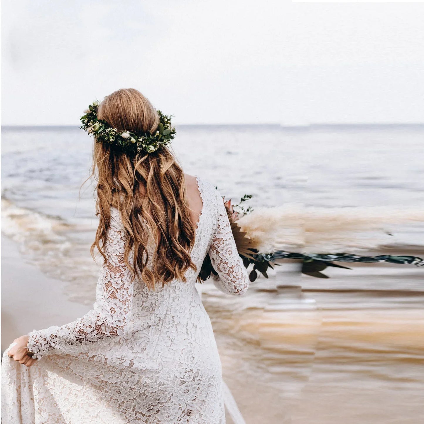 Pregnant Woman Evening Dress for Baby Shower Outfit Maternity Shooting Dresses Photography Elegant Ladies White Lace Maxi Robe