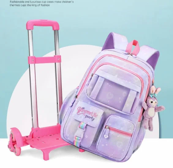 School Rolling backpack Bags school wheeled backpack for girls  kids School trolley bag for girls school bag wheels for girls