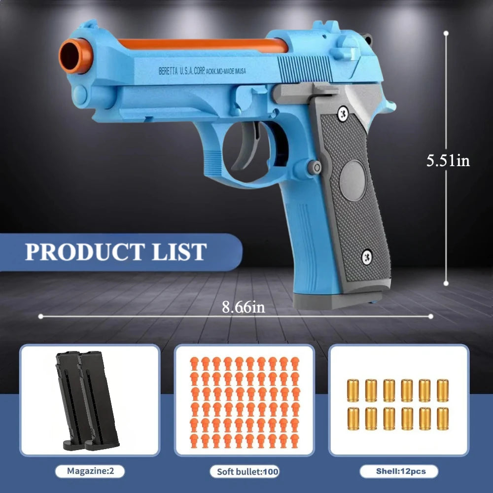 Soft Bullet Airsoft Sig17 Throwing Shell Toy Gun Outdoor Sports CS Game Empty Hanging Weapon Pistol for Kids Boys Birthday Gift