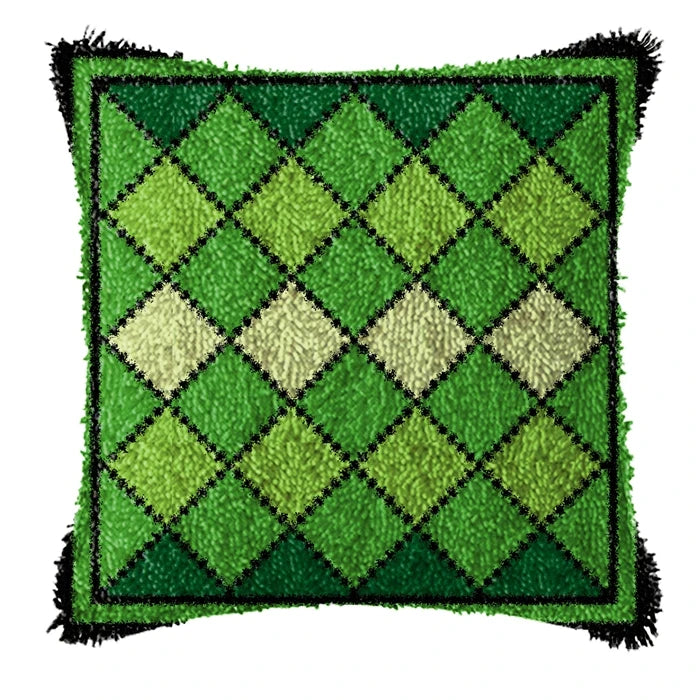 Smyrna Flower Latch Hook Kit Mats Cushion Pillow DIY Crafts Simple Cushion Embroidery Latch Hook Rug Needlework Button Packages