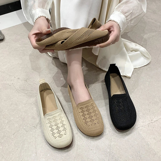 shoes woman 2025  shoes woman 2025  women's sneakers free shippiing shoes  Summer breathable knitted casual shoes