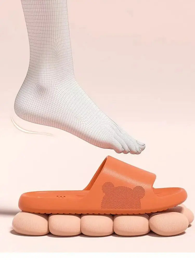 Soft Slippers Couples Home Outdoor Slipper Summer Women Bedroom Thick Bottom Shoes Beach Sandals Men Flip Flops Shower Shoes