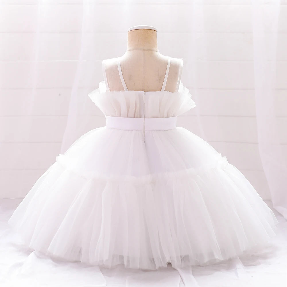 2022 Baby Dress For Girls Kids Wedding Bridesmaid Dresses Toddler Tulle Birthday Princess Party Dress Infant Outfits Vestidos