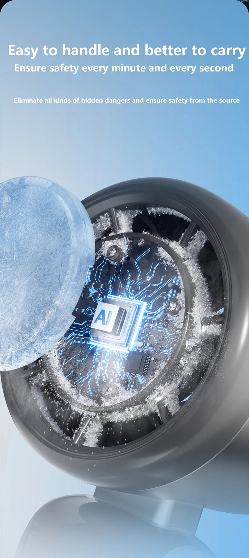 Xiaomi Refrigeration Handheld Electric Fan High-speed Violent Turbo Fan Folding Neck Hanging Ice Pack Small Fan Office Outdoor