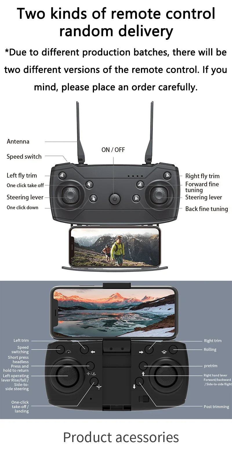 2023 E88 Pro WIFI FPV Drone Wide Angle HD 4K Camera Quadcopter Height Hold RC Foldable Dron Toys Gift