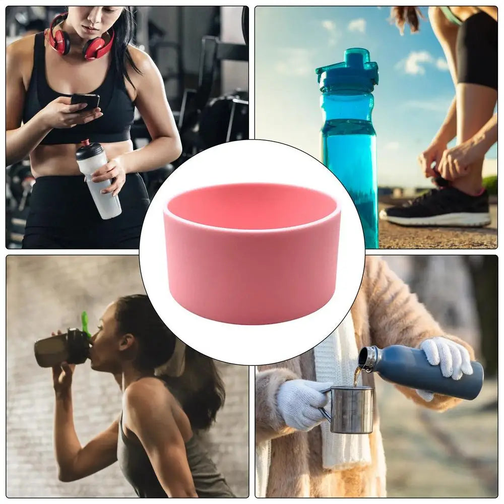 Water Bottle Silicone Boot Cover Silicone Water Bottle Boot Anti-Slip Bottom Cover Bottle Tumbler Boot Water Bottle Accessories