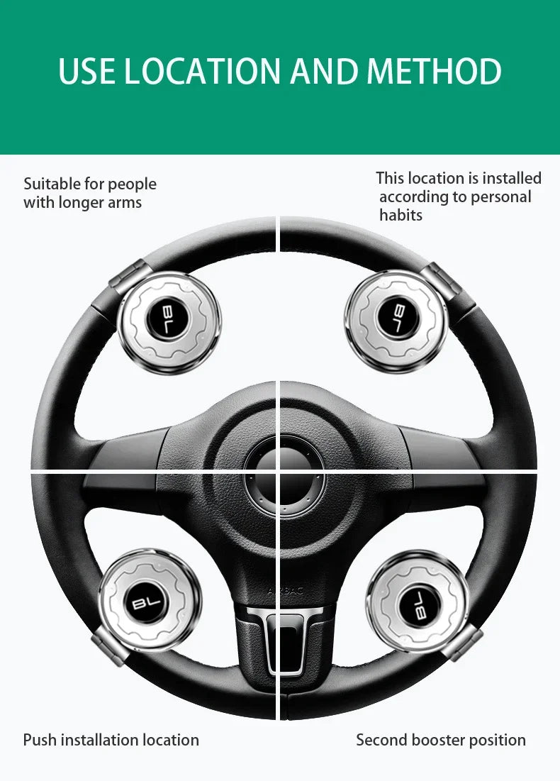 The Car Power Steering Ball With Bearings, Truck Handle Steering Wheel Auxiliary Power Steering Universal Model.