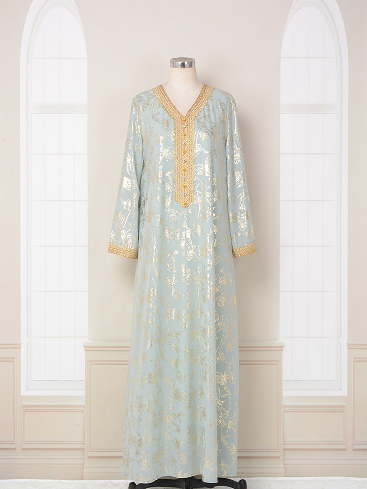 Women Dress Middle East Flower Fashion New Muslim Dubai Abaya Turkey Robes Fashion Abaya Moroccan Kaftan Vistidos Musulmana