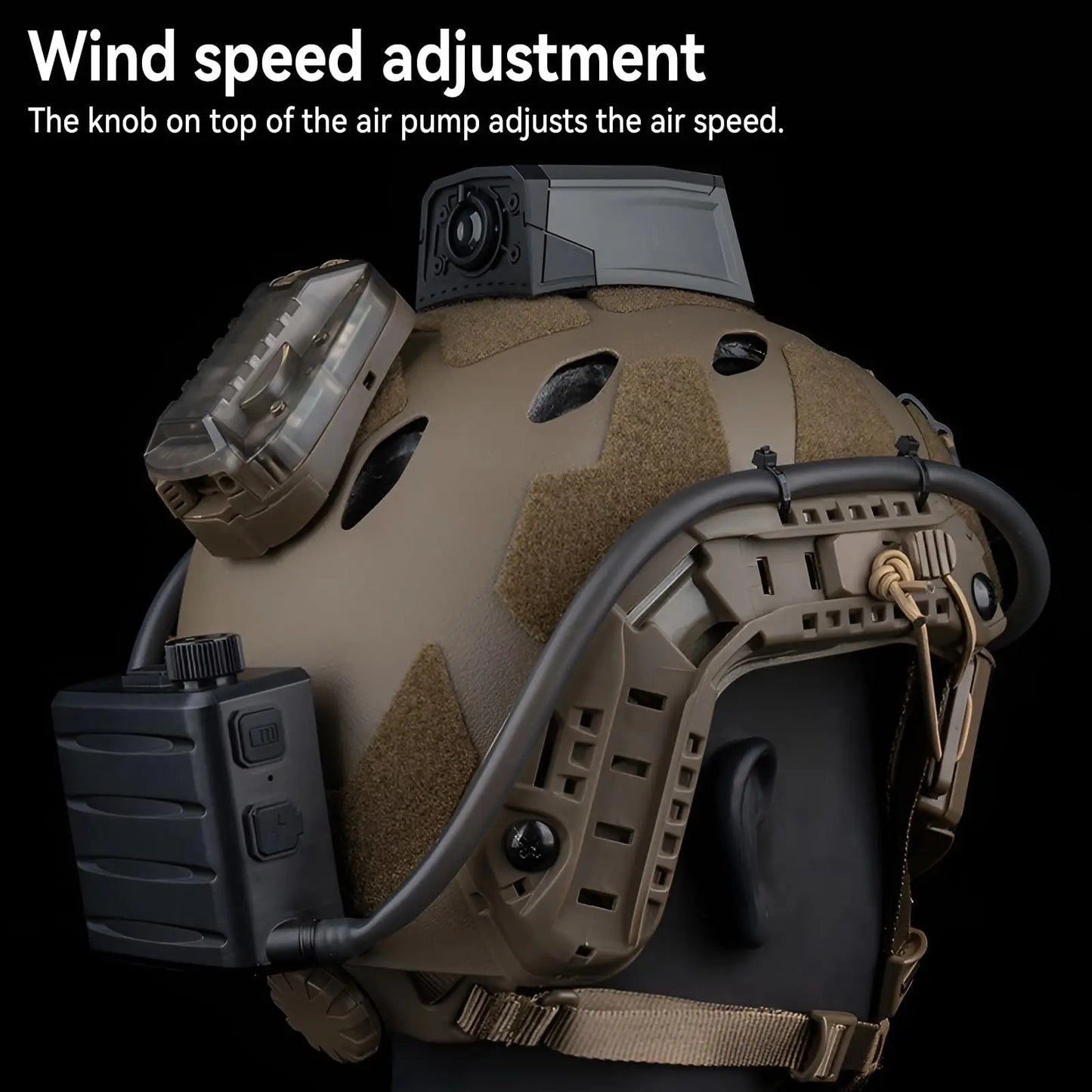 Tactical Goggles Fan Defogger Anti-Fog Kit Eyewear Air Defog for Airsoft Shooting Motocross Skiing Mountaineering Clear Vision