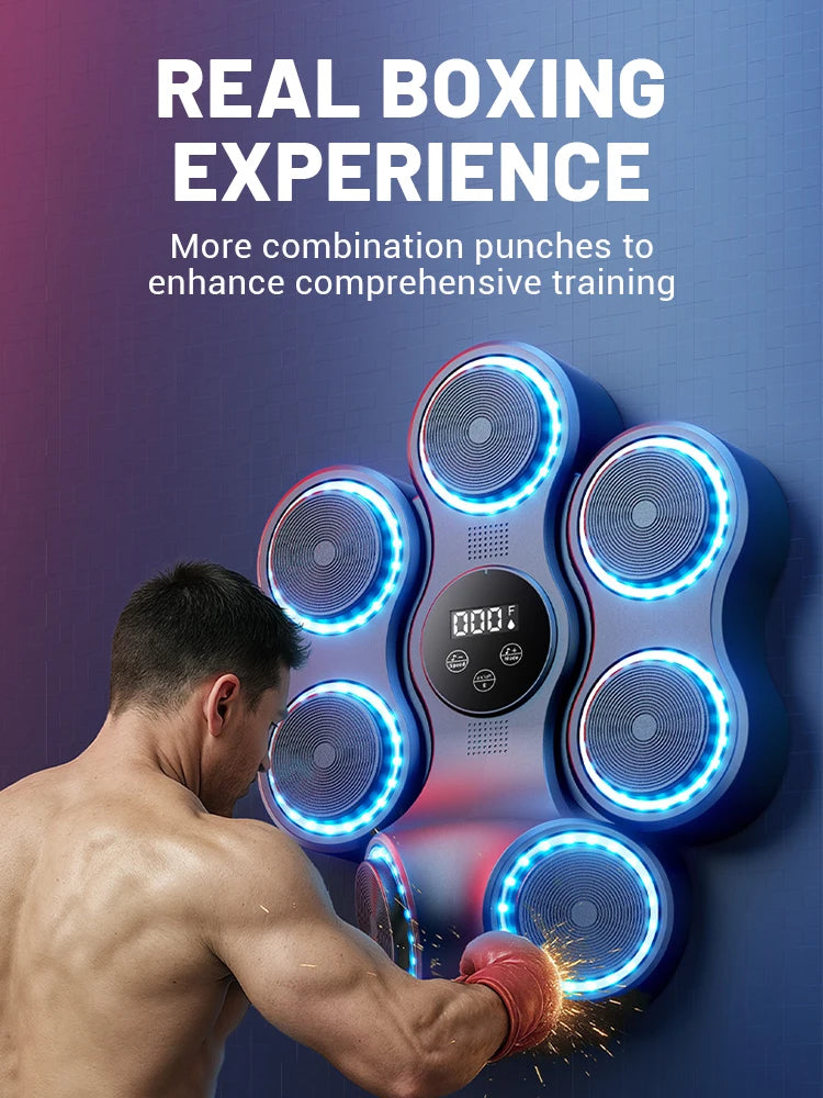 2025 New Music Boxing Machine Bluetooth Adult Electronic Wall Target HookPunch Equipment Target Wall Mounted Gym Home Equipment