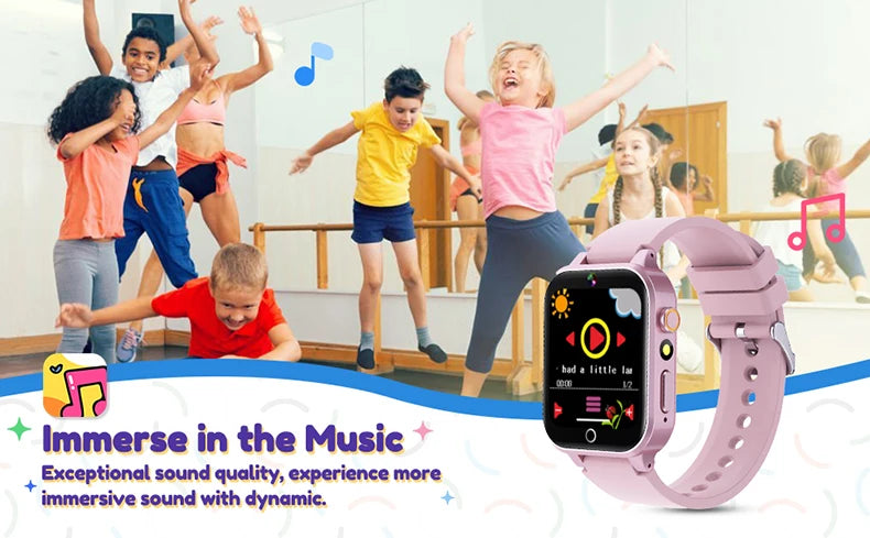 2024 Smart Watch Kids HD Touch Screen 26 Games Smartwatch Video Camera Music Audiostory Learn Card Educational Watch Boy Girl