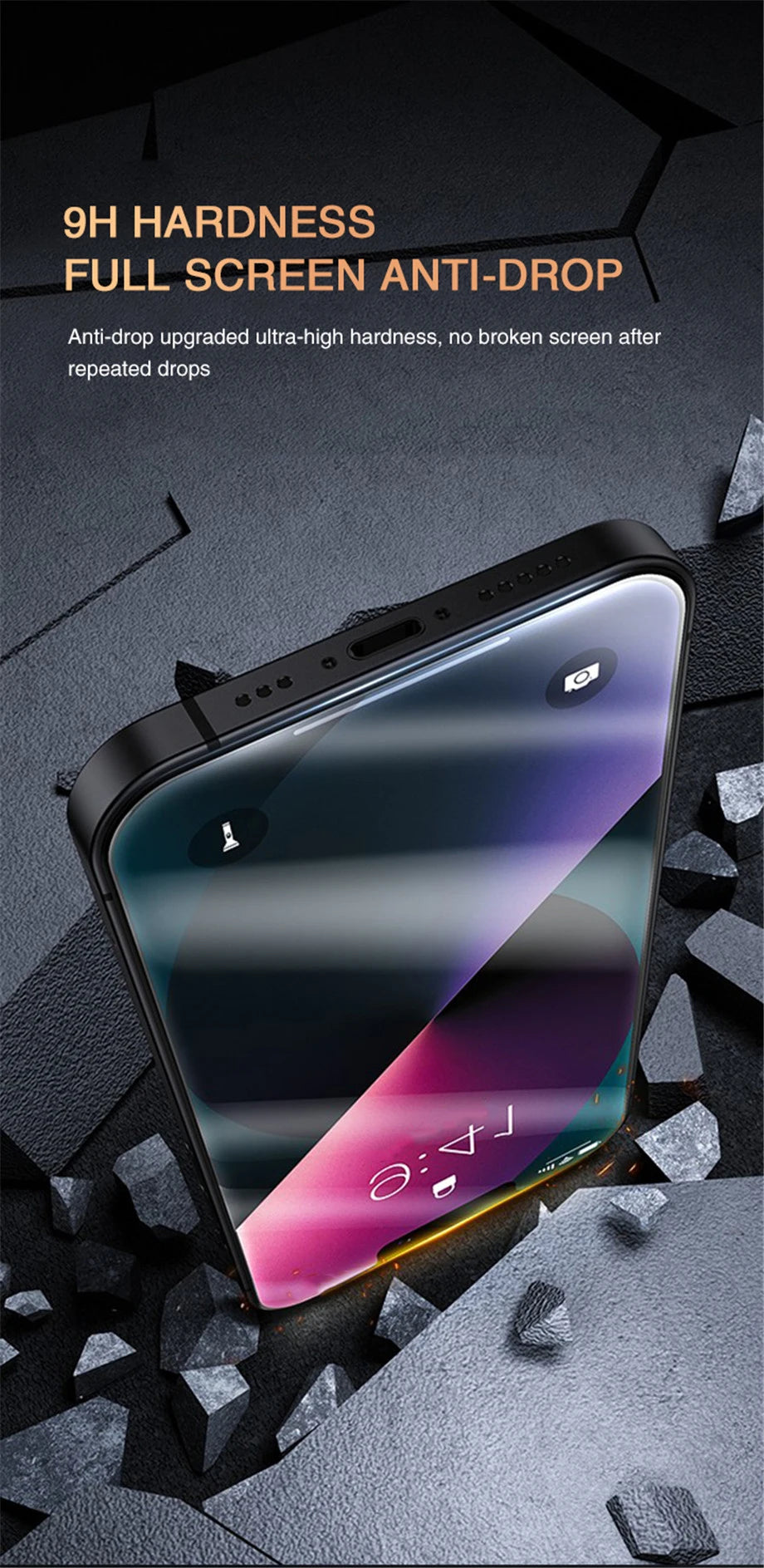 2PCS Full Cover Anti Spy Screen Protector For iPhone 11 12 13 14 15 PRO MAX 6 7 8 Plus XS X XR Tempered Glass Privacy