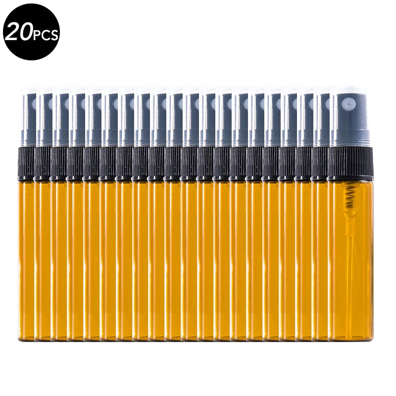 10/20/50PCS 3ml 5ml 10ml Perfume Refillable Spray Bottle Portable Glass Atomizer Container Small Sample With Dispenser Tool