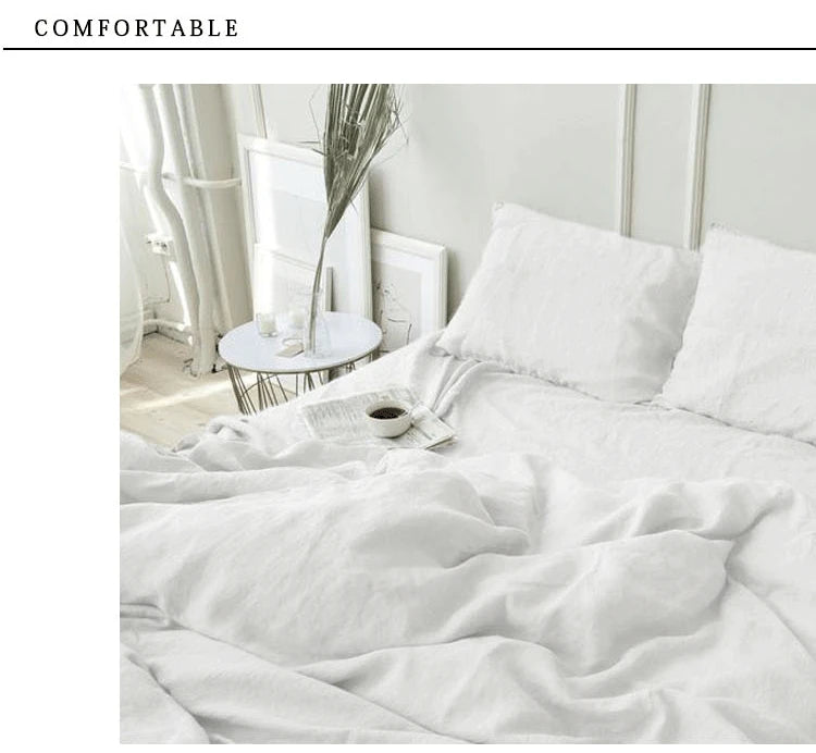 Washed Linen Bed Sheets, Natural Linen Bed Sheets, 1-Piece Set, Breathable and Super Soft Bedding (Excluding Pillowcases)