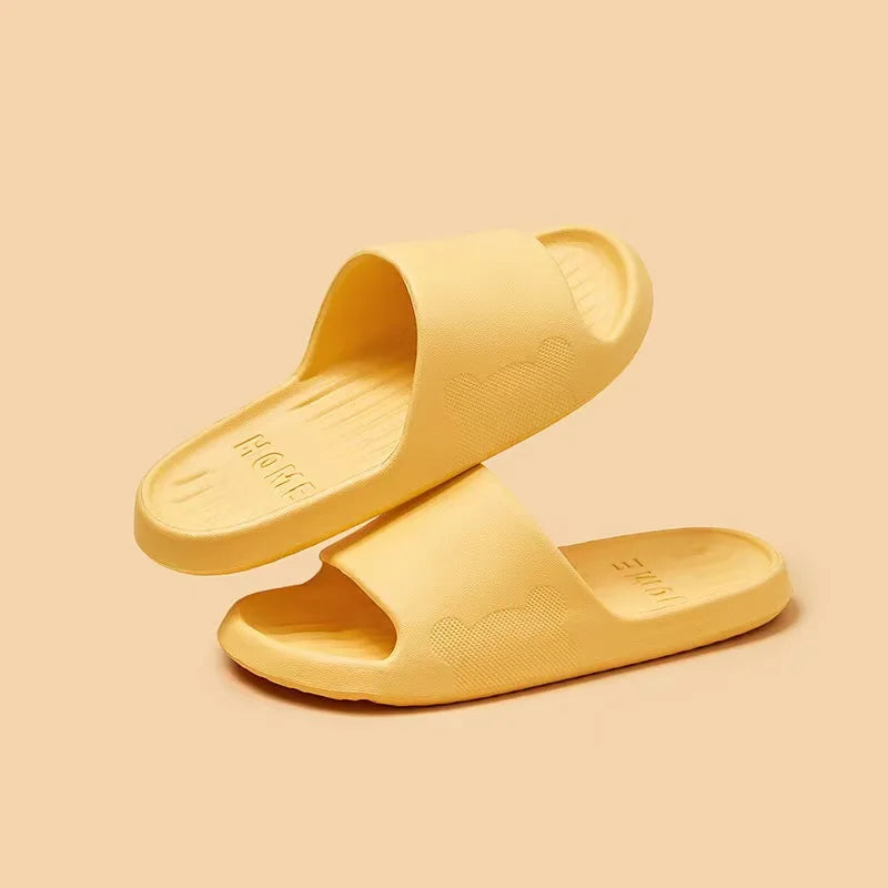 Soft Slippers Couples Home Outdoor Slipper Summer Women Bedroom Thick Bottom Shoes Beach Sandals Men Flip Flops Shower Shoes