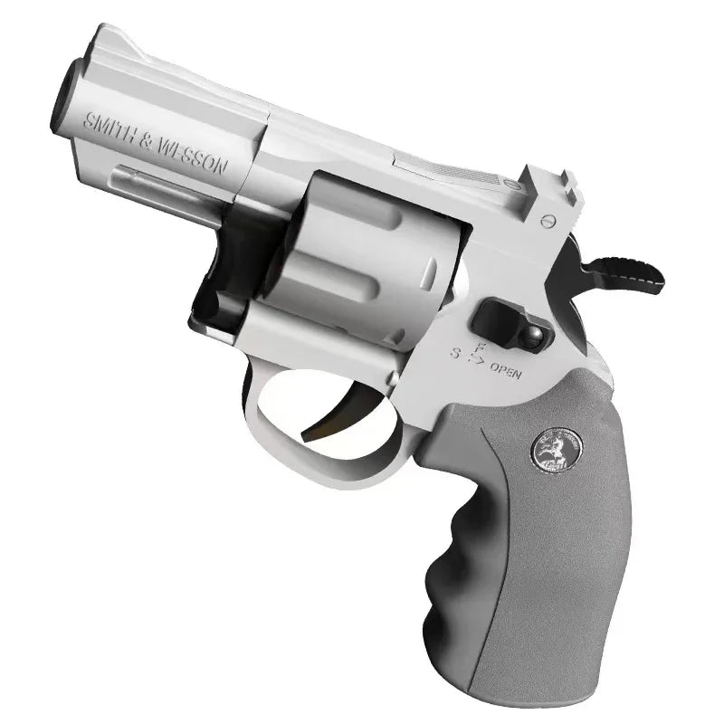 Soft Bullet Toy Gun Set with Ejecting Revolver for Kids, One-Key Detachable Pistol, Continuous Shooting