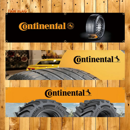 45x180cm Continentals Tyres Racing Car Flag Polyester Decoration Banner Tapestry