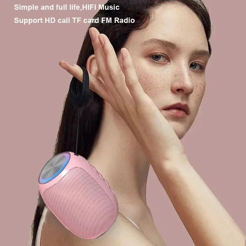 Speaker Bluetooth pink strong function portable Bluetooth speaker outdoor speaker waterproof 10W bass support TF card