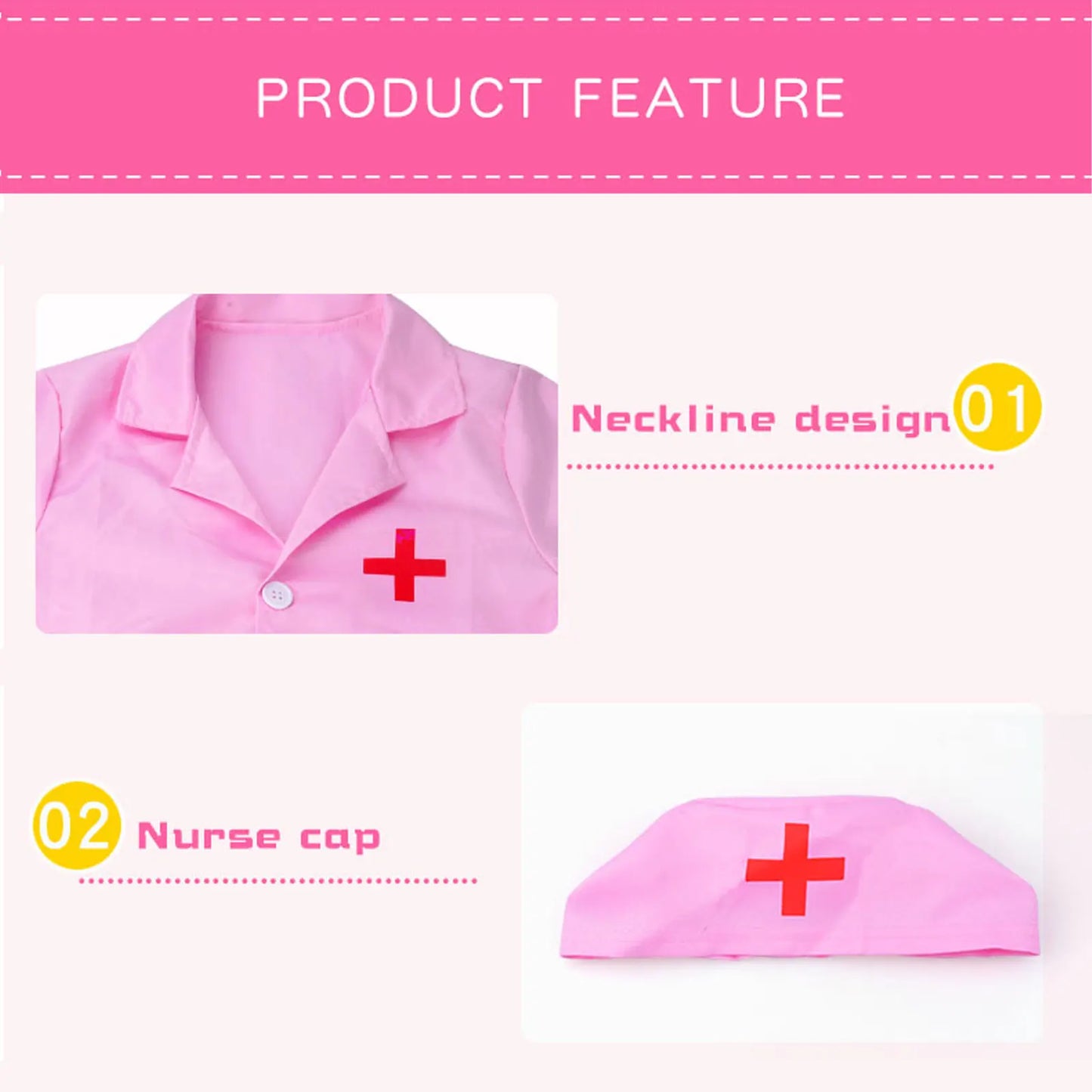 Kids Cosplay costumes Boys Girls Doctor Nurse uniforms Fancy Toddler Christmas Christmas Cosplay costume pies