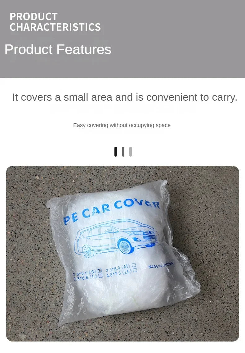 1-10PCS Disposable Car Cover Transparent Car Cover Car Coat and Car Cover PE Film Rain Cover Disposable Car Cover Car Dust Cover