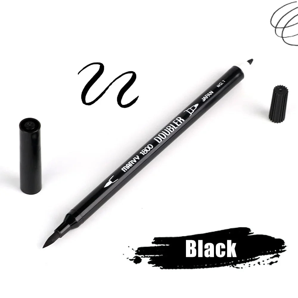 1pcs Double-Headed Eyebrow Oil Ink Tattoo Skin Marker Piercing Marking Pen Tattoo Supply For Waterproof Permanent Makeup Pen