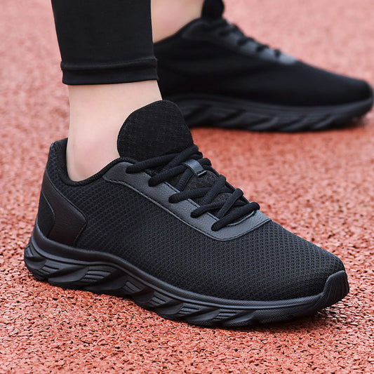 Mens Leather Sneaker Sports Shoes Simple Solid Color Fashion Summer New Pattern Mesh Breathable Classic Sneaker Zapatillas - Belvar