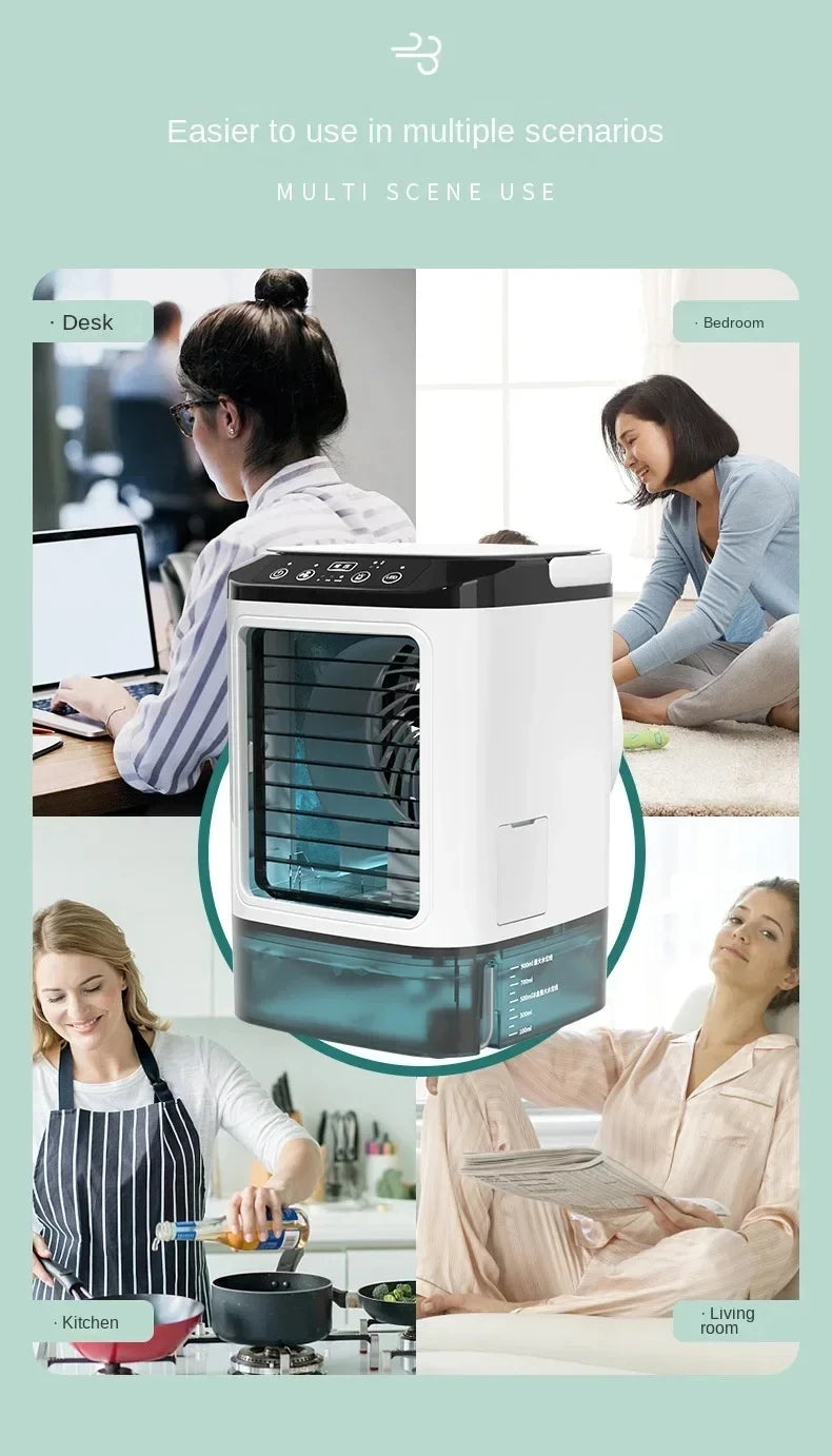 USB desktop fan mini water cooling fan small air conditioning office dormitory spray humidification fan cooler large water tank
