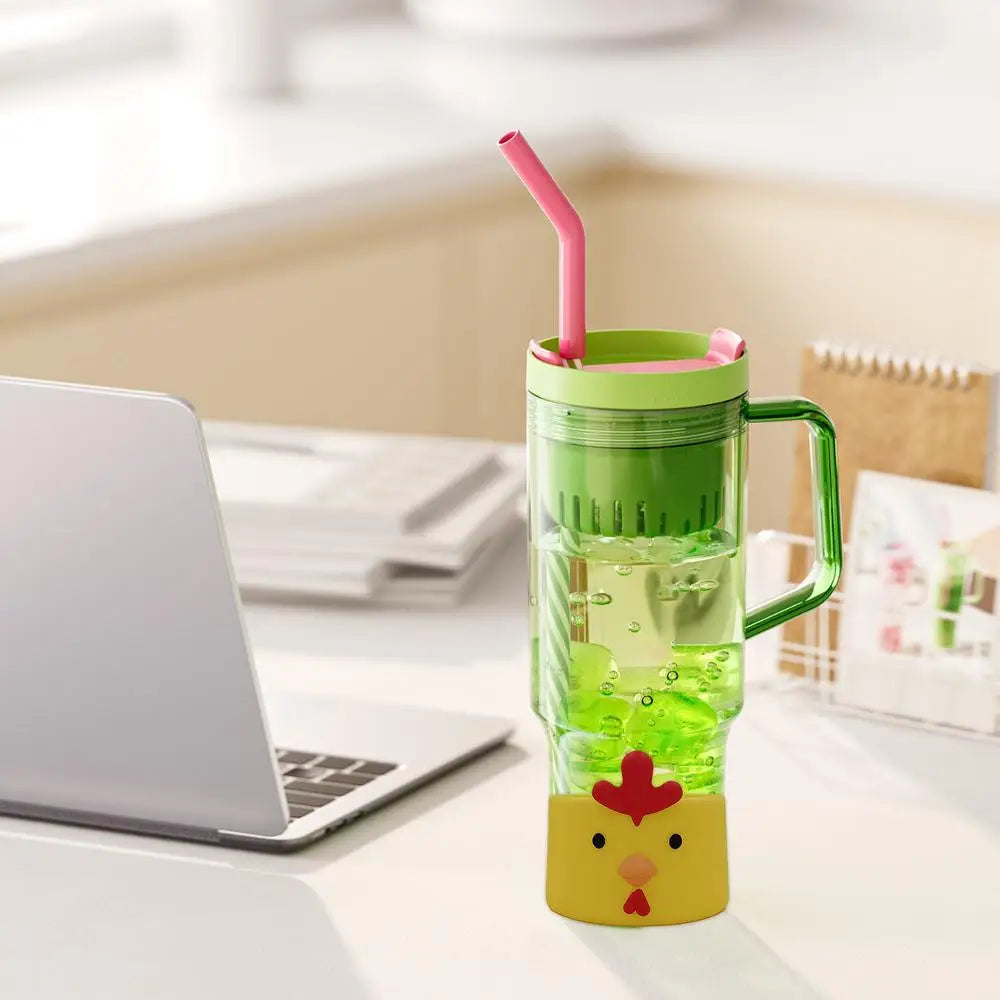 Silicone Bottle Bottom Sleeve Cup Accessory Cartoon Anti-Slip Water Bottle Pad Heat Insulation Sports Cup Cover for Tumbler