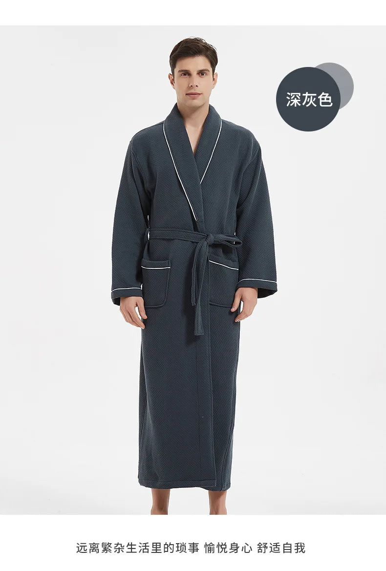 Women Bathrobe Cotton Thick Sleepwear Winter Warm Robe Dressing Gown Casual Long Sleeve Bathrobes Home Wear Clothes Kimono Robe