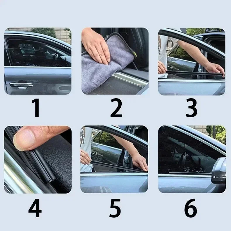 2pcs Universal Car Side Window Wiper Accessories Window Cleaning Tool For Car Water Mist Removal Wipers Blade